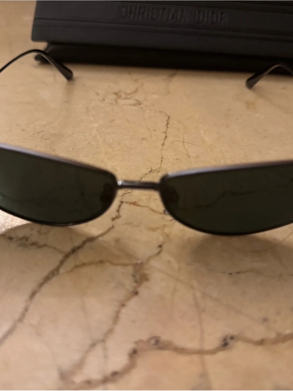 Dior Black Cat-Eye Sunglasses with Dark Lenses